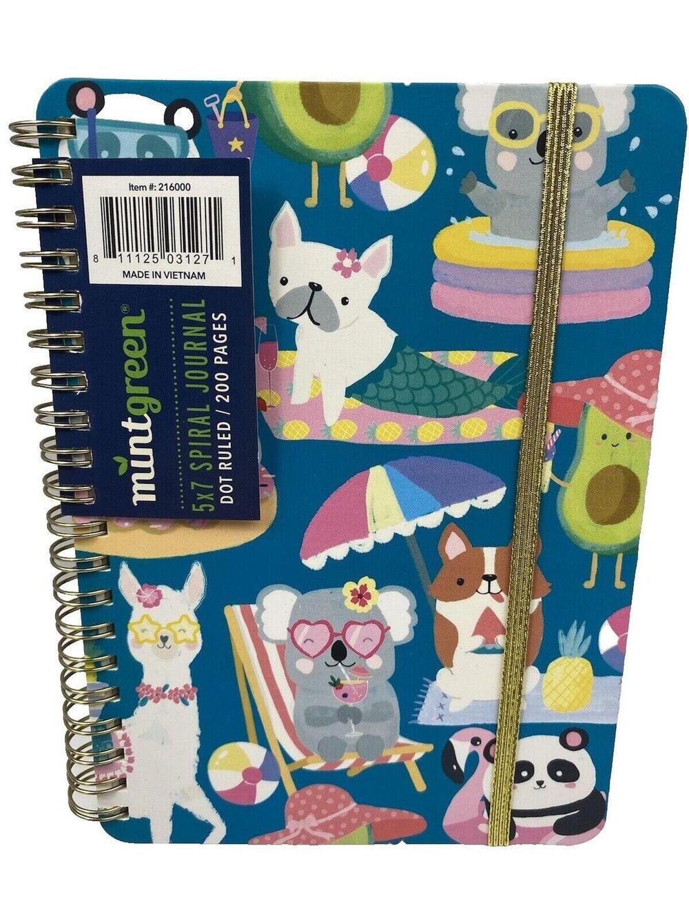 5x7 sprial  journal dotted ruled notebook Brand New